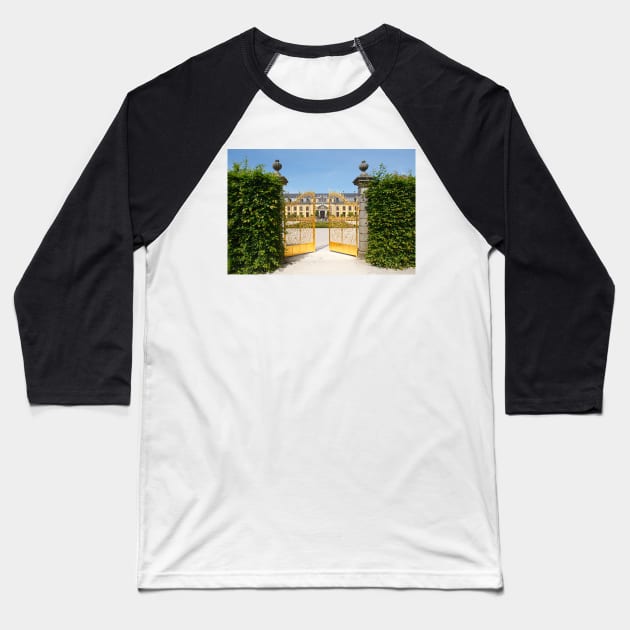 Great Garden Herrrenhausen, Golden Gate, Gallery Building, Hanover, Lower Saxony, Germany, Europe Baseball T-Shirt by Kruegerfoto